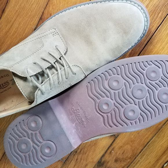 Men's tan suede Bass Oxfords Size 11.5 - Picture 2 of 2